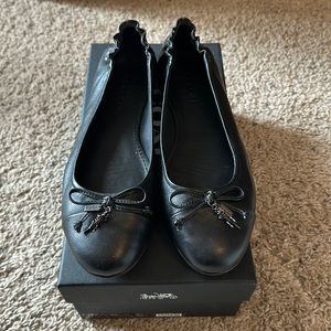 Black Coach Ballet Flats